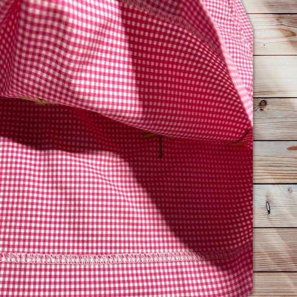 J. Crew Gingham and Dragonfly Skirt Pink Size 4 - Picture 2 of 6